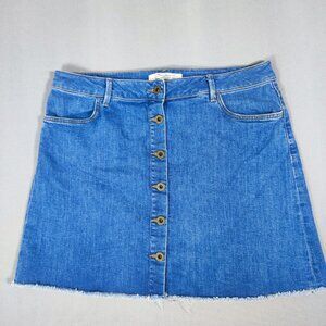 Mavi Jeans button down denim skirt women's size XL denim blue colour